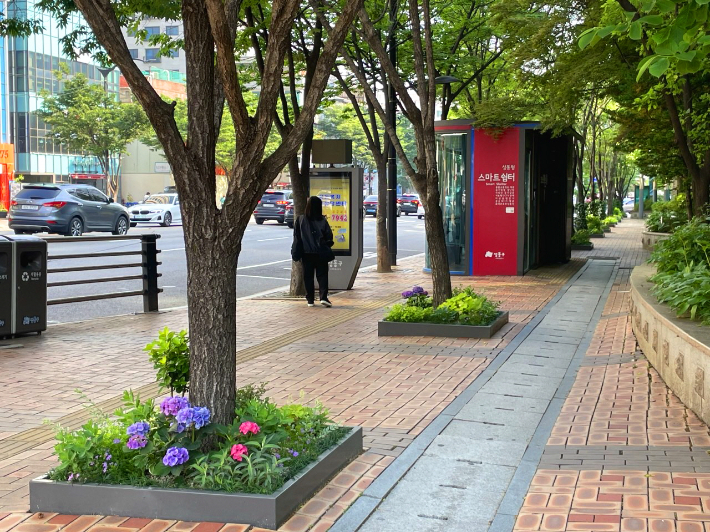 성동구의 가로공원. 서울시 제공