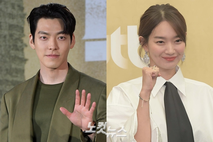 왼쪽부터 배우 김우빈, 신민아