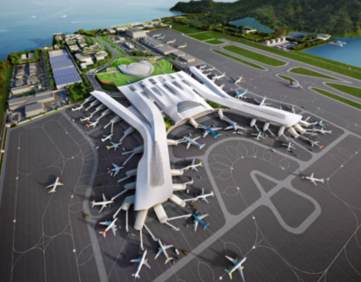 가덕도신공항 여객터미널 조감도.  가덕도신공항건설공단 제공