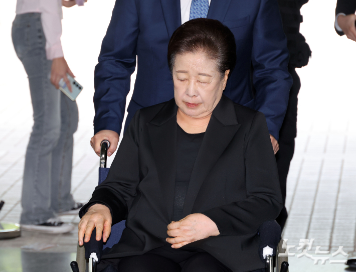 '정교유착 국정농단' 의혹을 받고 있는 통일교 한학자 총재. 황진환 기자