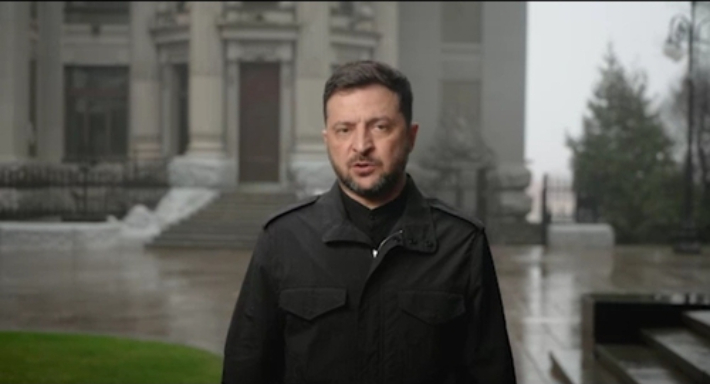 [젤렌스키 대통령 텔레그램 영상 메시지 캡처. 재판매 및 DB 금지] 연합뉴스