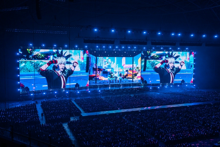 전광판에 은호가 잡힌 모습. 블래스트 제공