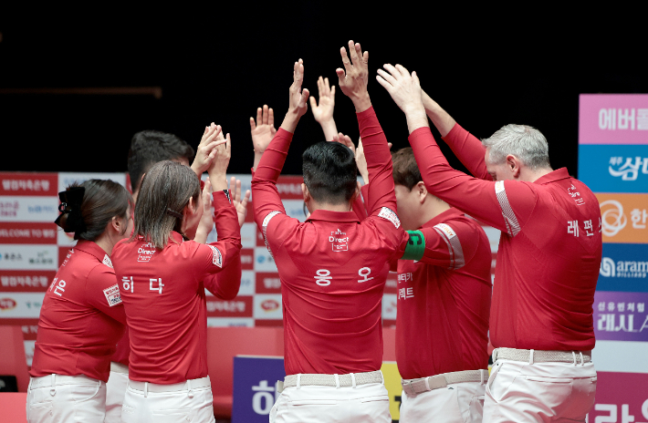 4라운드 최종일 우승을 노리는 SK렌터카 선수들. PBA 