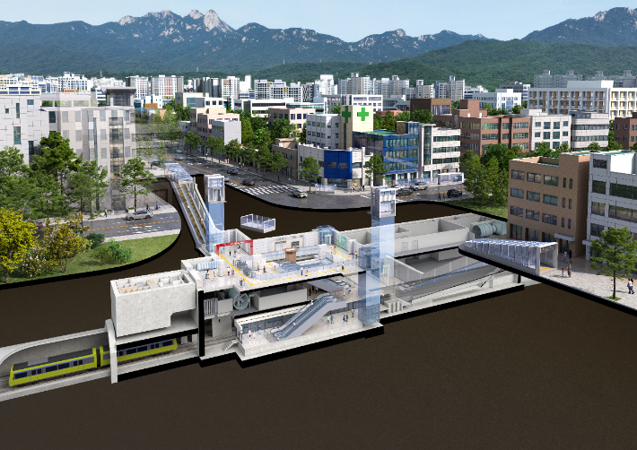 역사 조감도. 서울시 제공