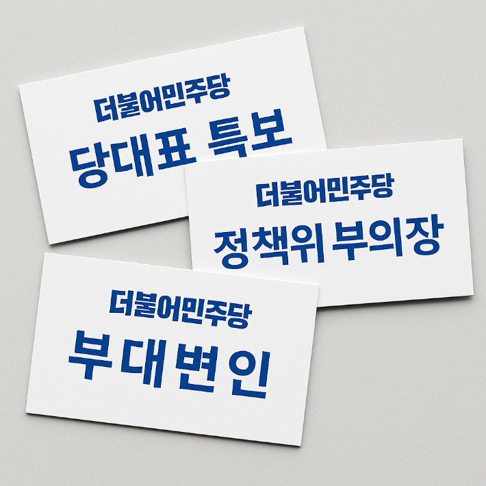 당직 명함 그래픽. AI 생성 이미지