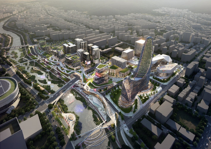 중랑천변 창동차량기지에 조성될 S-DBC 조감도. 서울시 제공