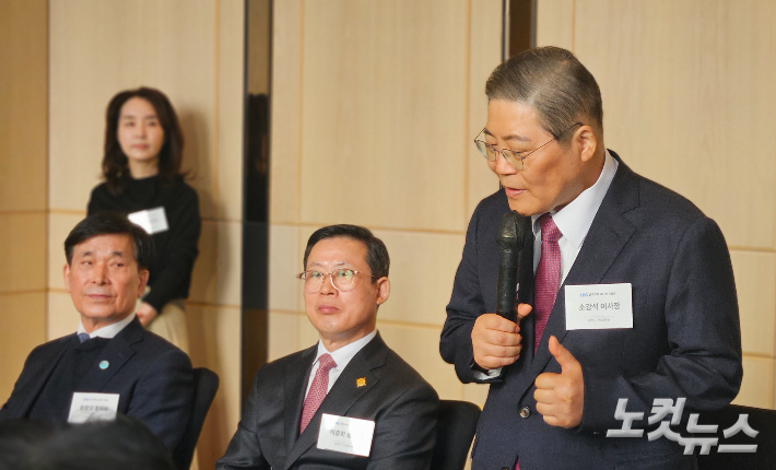 환영사를 전하는 CBS 소강석 이사장(새에덴교회 목사). 송주열 기자