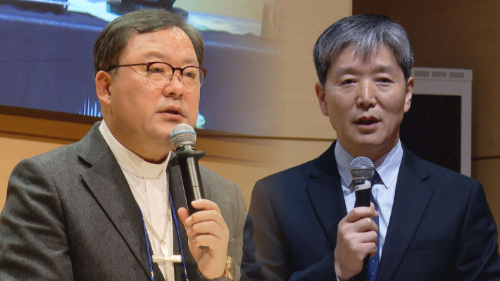 NCCK 정훈 신임 회장과 박승렬 신임 총무.