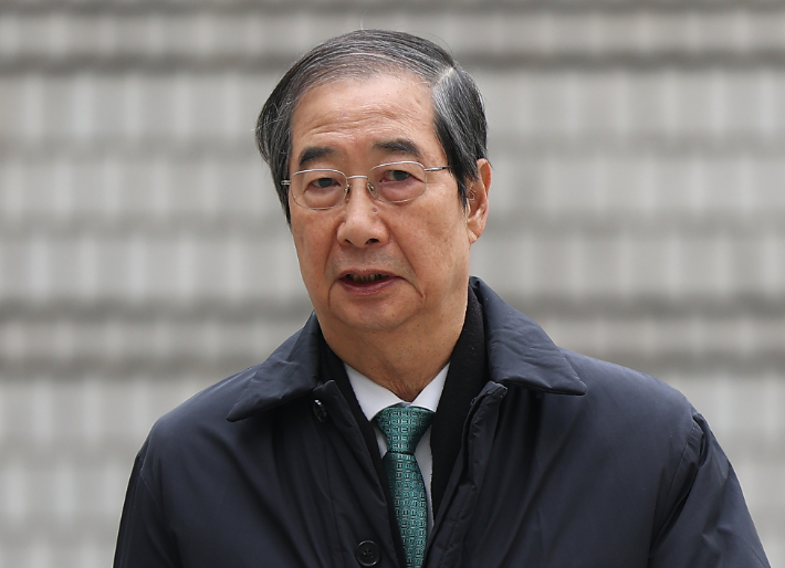 내란 우두머리 방조 혐의를 받는 한덕수 전 국무총리. 연합뉴스