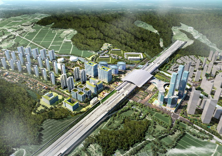 KTX 경주역 일대 역세권 지구 사업 조감도. 경주시 제공