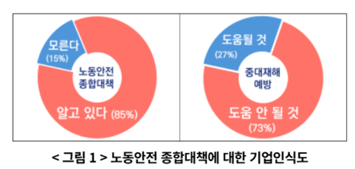 노동안전 종합대책에 대한 기업인식도. 경총 제공