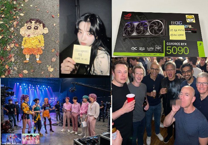 구글 나노 바나나 프로로 제작했다면서 SNS에 올라온 생성 이미지들. 쓰레드 캡처