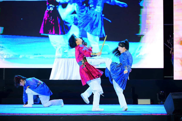 택견 국가대표 시범단의 공연 장면. 대한택견회 제공