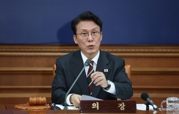 김민석 국무총리가 25일 정부서울청사에서 열린 국무회의에서 발언을 하고 있다. 연합뉴스