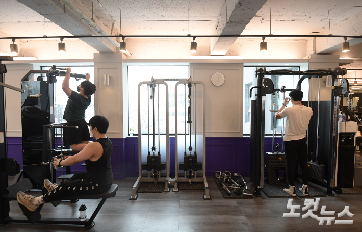 헬스장 모습. 기사 내용와 직접적 관련 없음