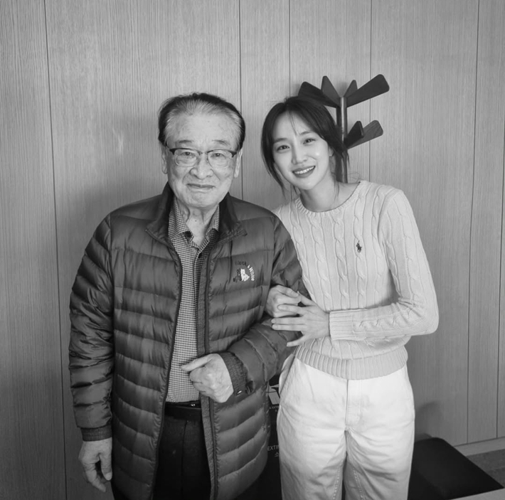 왼쪽부터 고 이순재, 배우 정유민. 정유민 인스타그램