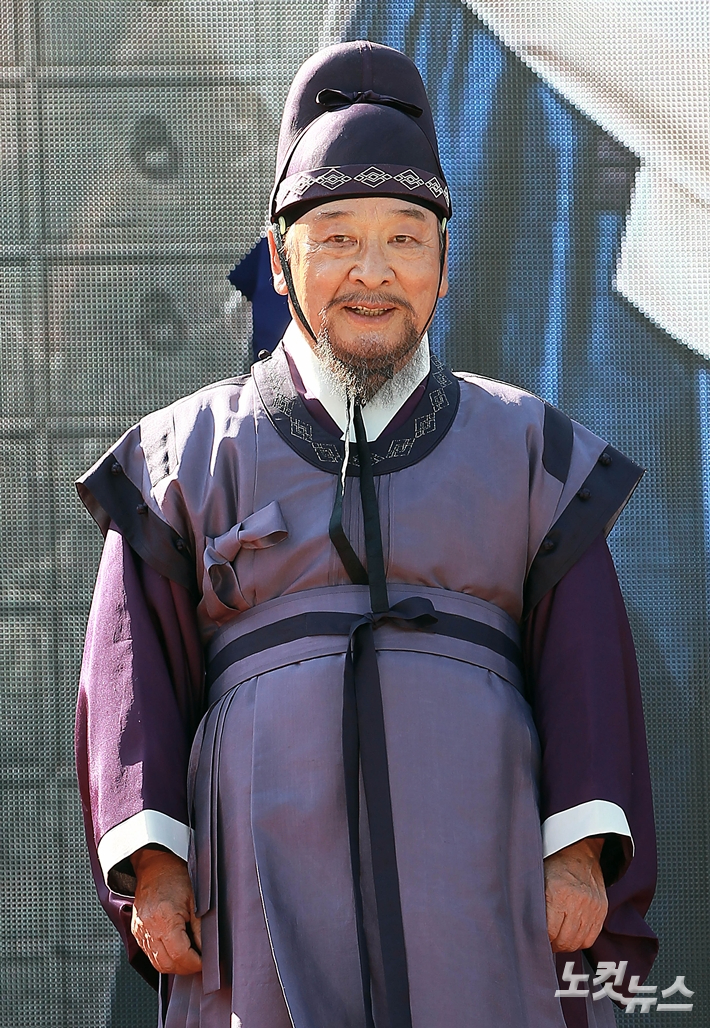 2012년 9월 MBC '마의' 제작발표회 당시 이순재 모습. 황진환 기자