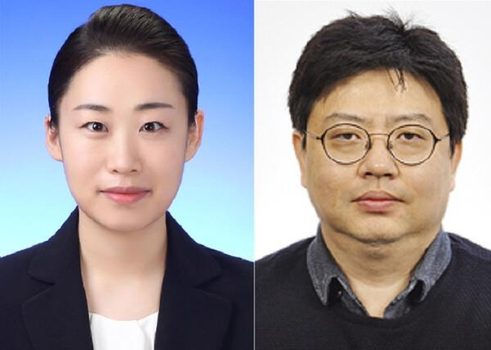 스포츠조선 김가을 기자(왼쪽)와 세계일보 송용준 기자. 한국체육기자연맹