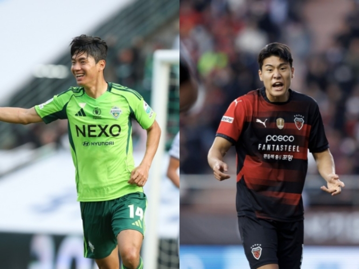 왼쪽부터 전진우, 이호재. 한국프로축구연맹