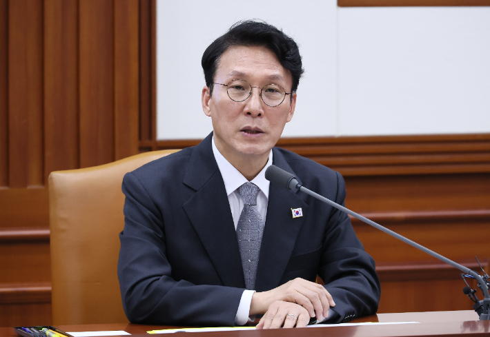 발언하는 김민석 총리. 연합뉴스