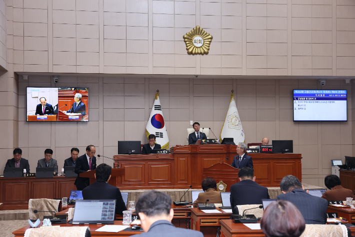 본회의장. 고흥군의회 제공