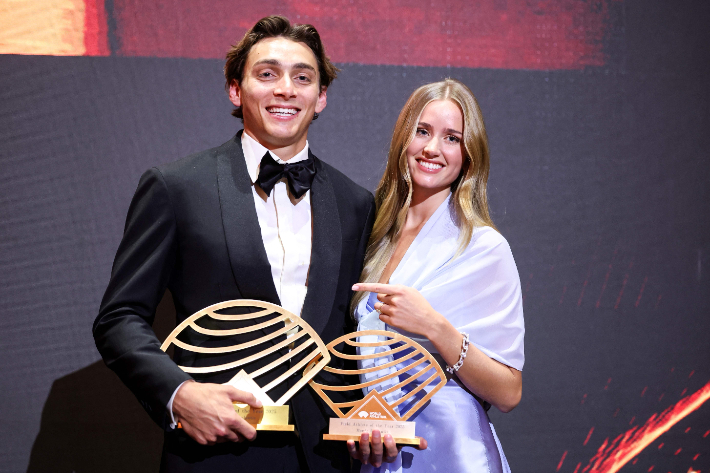 아먼드 듀플랜티스(왼쪽)와 예비 신부. 연합뉴스