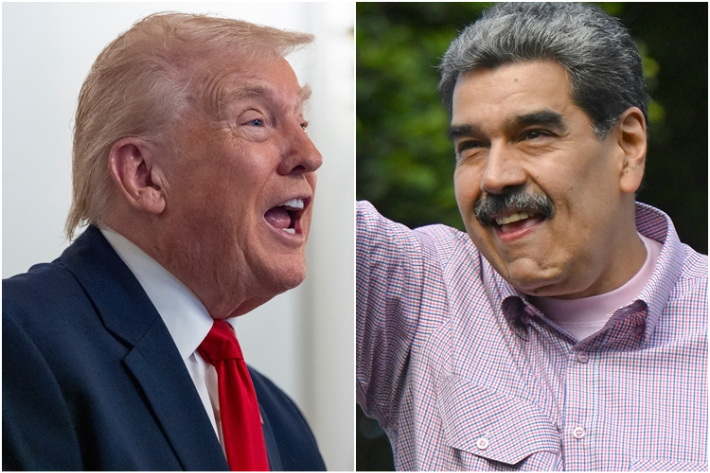 도널드 트럼프 미국 대통령(왼쪽), 니콜라스 마두로 베네수엘라 대통령. 연합뉴스