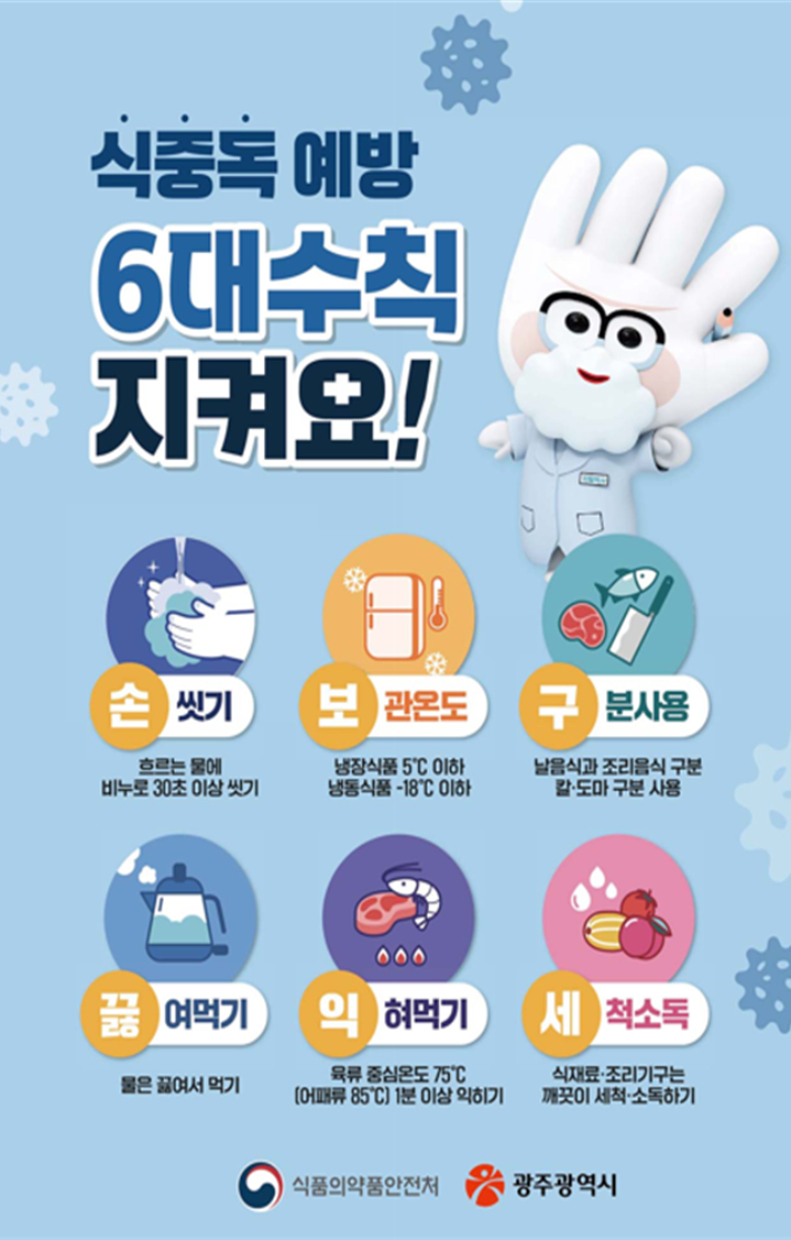 노로바이러스 식중독 예방 포스터. 광주광역시 제공