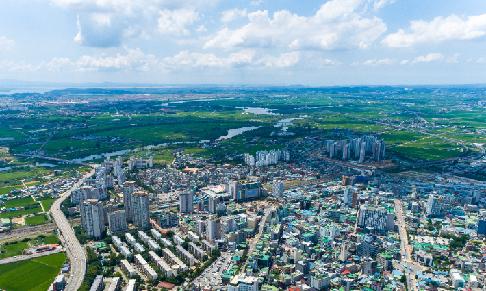 평택역 주변 전경. 평택시 제공