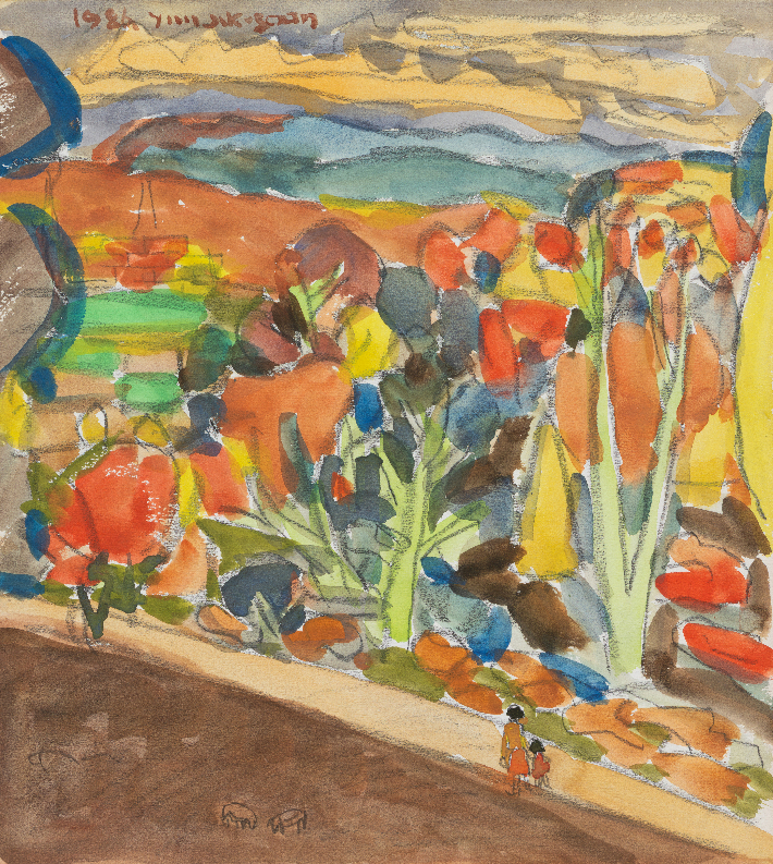 임직순, '만추', 종이에 연필, 수채, 38.2x34cm(1986). 예화랑 제공