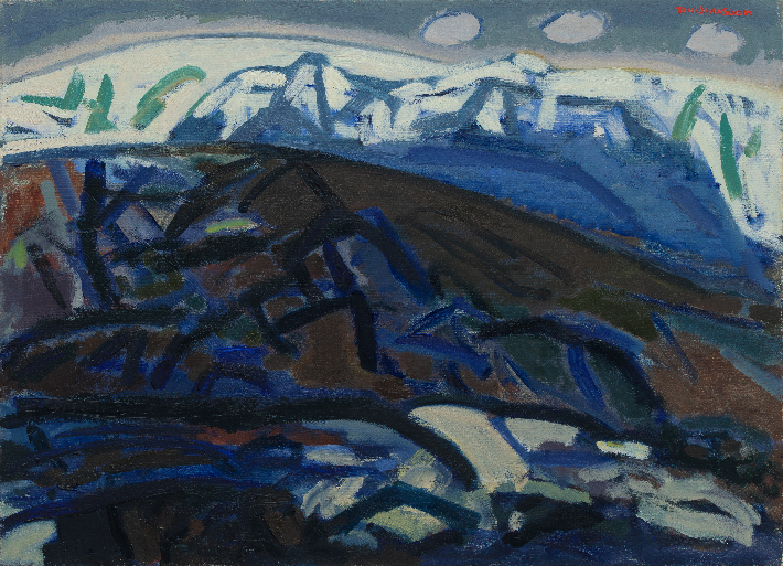 임직순, '설경의 설악산', 캔버스 위에 오일, 100x72.6cm(1992). 예화랑 제공