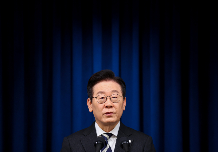 이재명 대통령, 빛의 혁명 1주년 대국민 특별성명. 연합뉴스