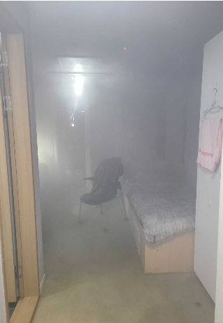 강릉 기숙사 화재. 강원소방본부 제공