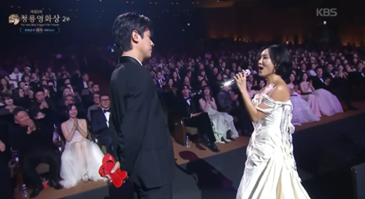 '제46회 청룡영화상' 시상식 방송 화면 캡처