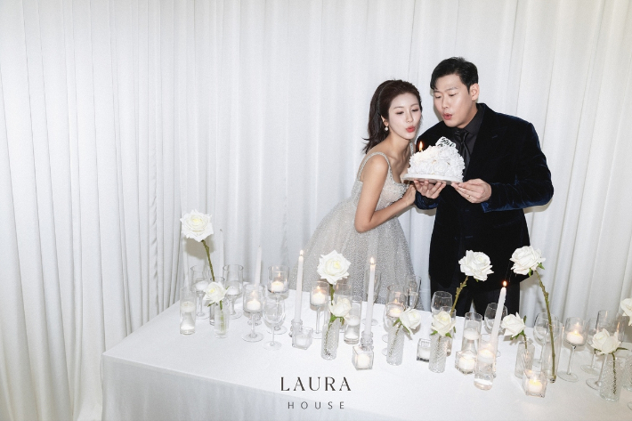 오는 6일 결혼하는 치어리더 김연정 씨와 한화 내야수 하주석. 한화 이글스 