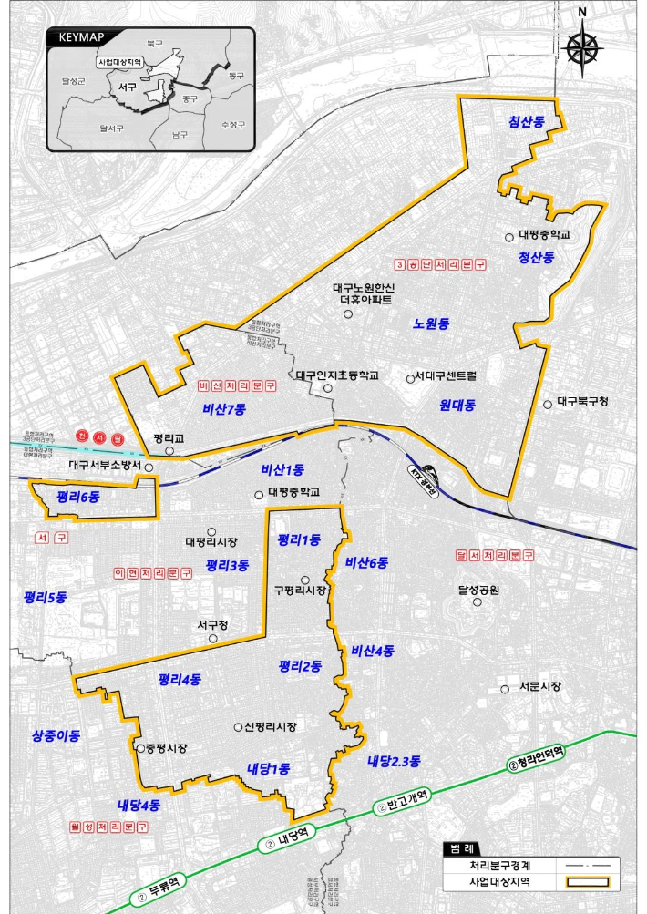 사업 위치도 대구시 제공
