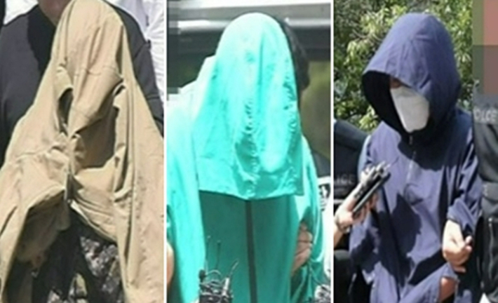 태국 파타야 공범 3명. 왼쪽부터 C씨, A씨, B씨. 연합뉴스