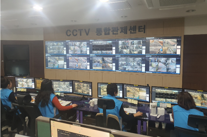 CCTV 통합관제센터. 기사와 직접적인 연관 없음. 익산시 제공