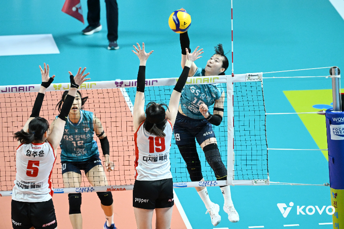 유서연의 스파이크 모습. KOVO 