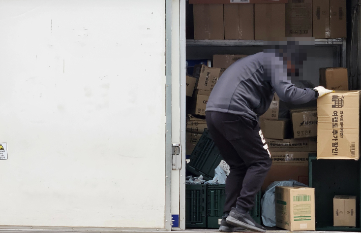 쿠팡 배송기사 A씨. 고상현 기자