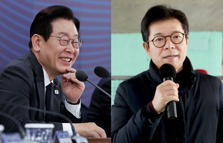 이재명 대통령(왼쪽)과 정원오 서울 성동구청장. 연합뉴스