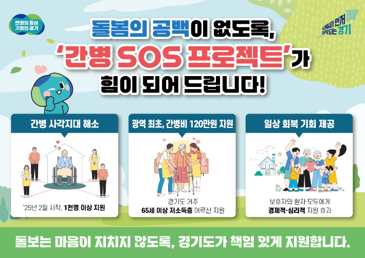 '간병 SOS 프로젝트' 홍보물. 경기도 제공