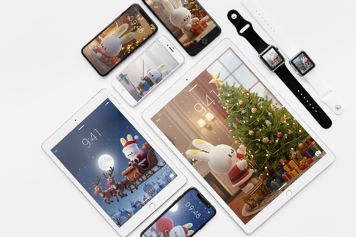 벼리 활용 겨울 테마 디지털 굿즈 출시. 경남도청 제공 