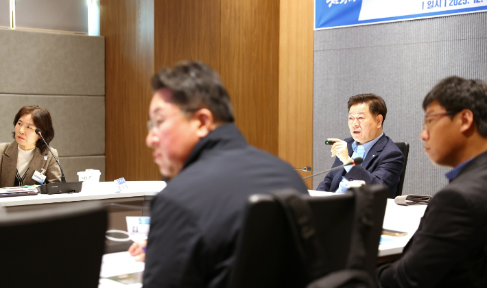 박승원 광명시장이 최종보고회에서 발언하고 있다. 광명시 제공