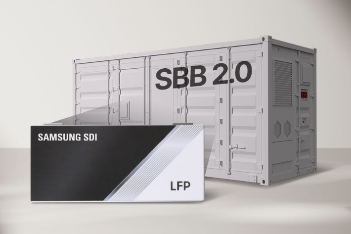 LFP 배터리가 탑재된 ESS 제품 'SBB(Samsung Battery Box)' 2.0. 삼성SDI 제공