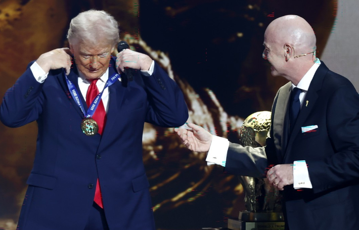 FIFA 평화상 초대 수상자로 선정된 도널드 트럼프 미국 대통령. 연합뉴스