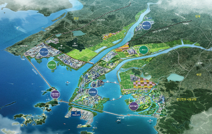 새만금 개발 사업 조감도. 전북도 제공