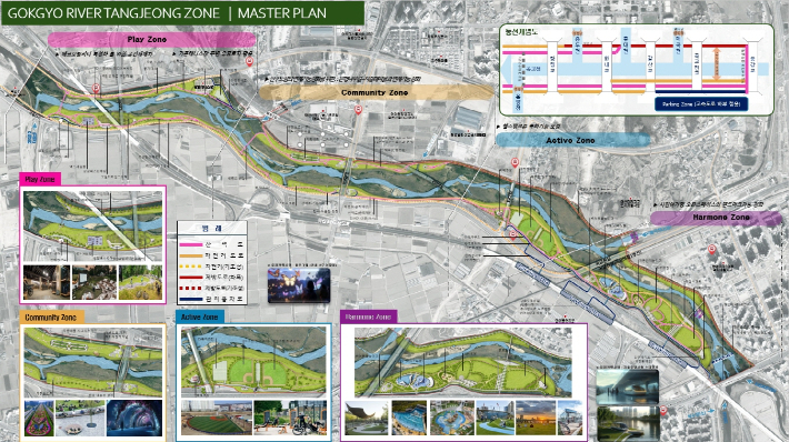 아산시 곡교천 탕정지구 연계사업 마스터플랜. 아산시 제공