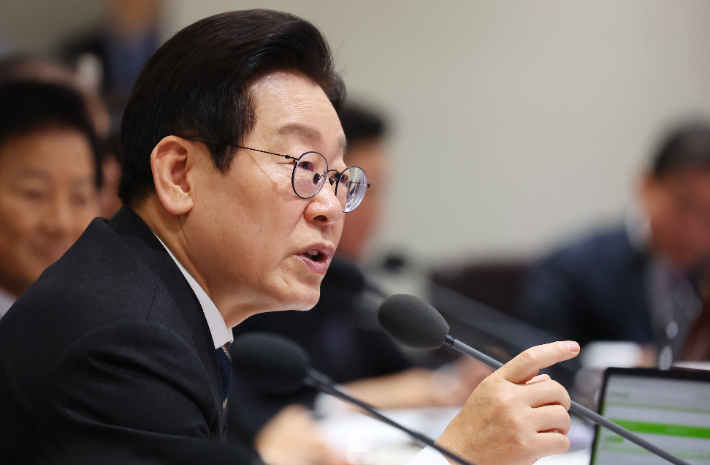 발언하는 이재명 대통령. 연합뉴스