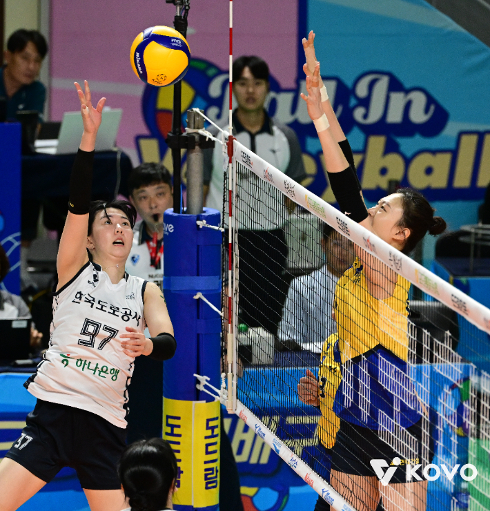 프로배구 여자부 최고 연봉 8억 원을 받는 한국도로공사 강소휘(왼쪽)와 현대건설 양효진. KOVO 